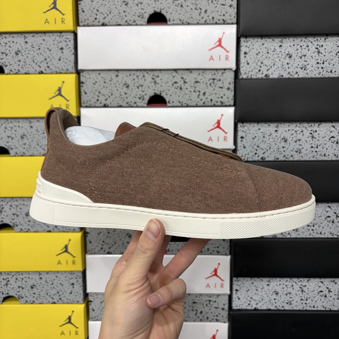 Zegna Deerskin Triple Stitch (White Brown) - Image 5