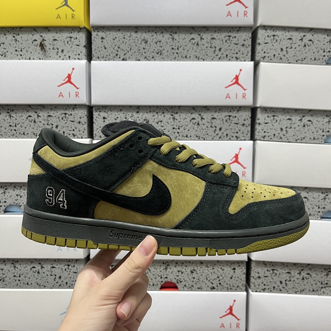 Nike SB Dunk Low Supreme Camper Collab (Black Yellow Green 94) - Image 7