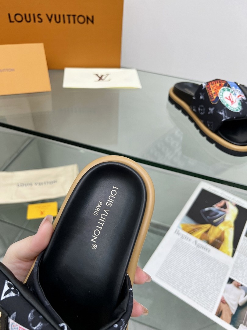Louis Vuitton Velcro Slippers - Image 2