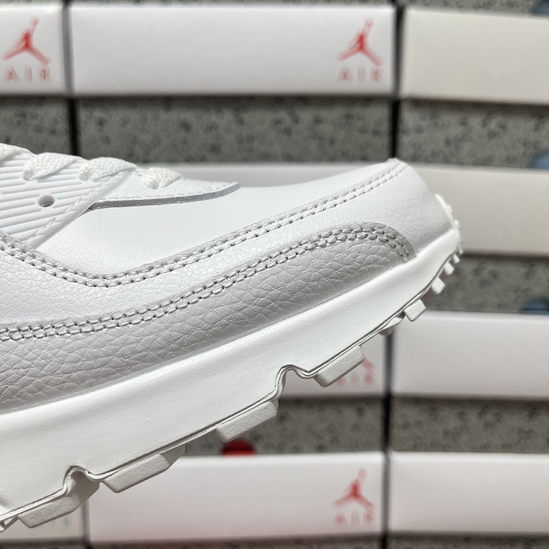 Nike Air Max 90 Leather Triple White CZ5594-100 - Image 18