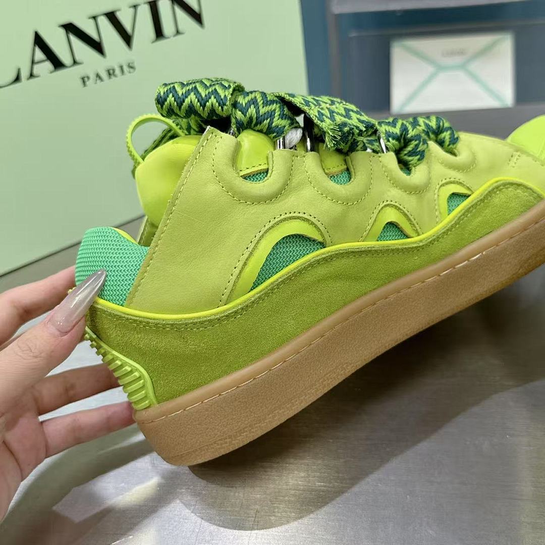 Lanvin FoShan Batch Lanvin Leather Curb Sneakers Three Generations - Image 3