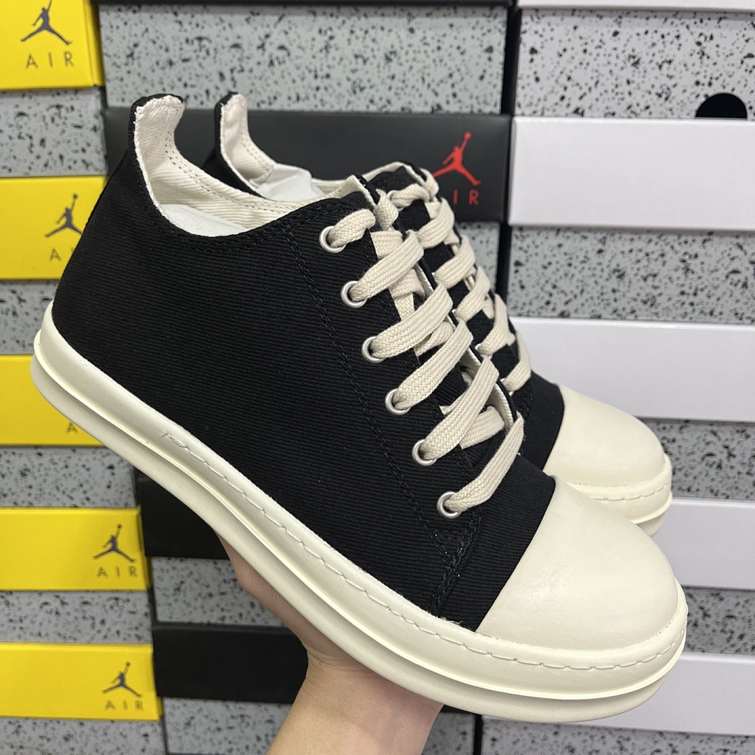 Rick Owens Vintage Sneaks S58WS0109 (Black) - Image 3