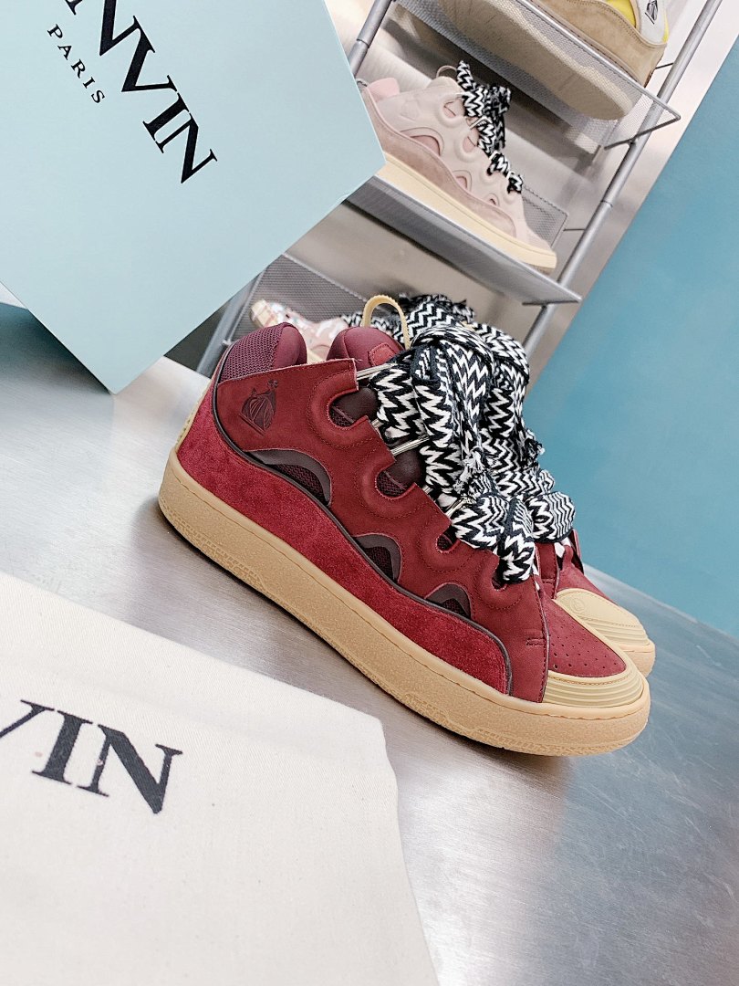 Lanvin FoShan Batch Lanvin Leather Curb Sneakers Three Generations - Image 25