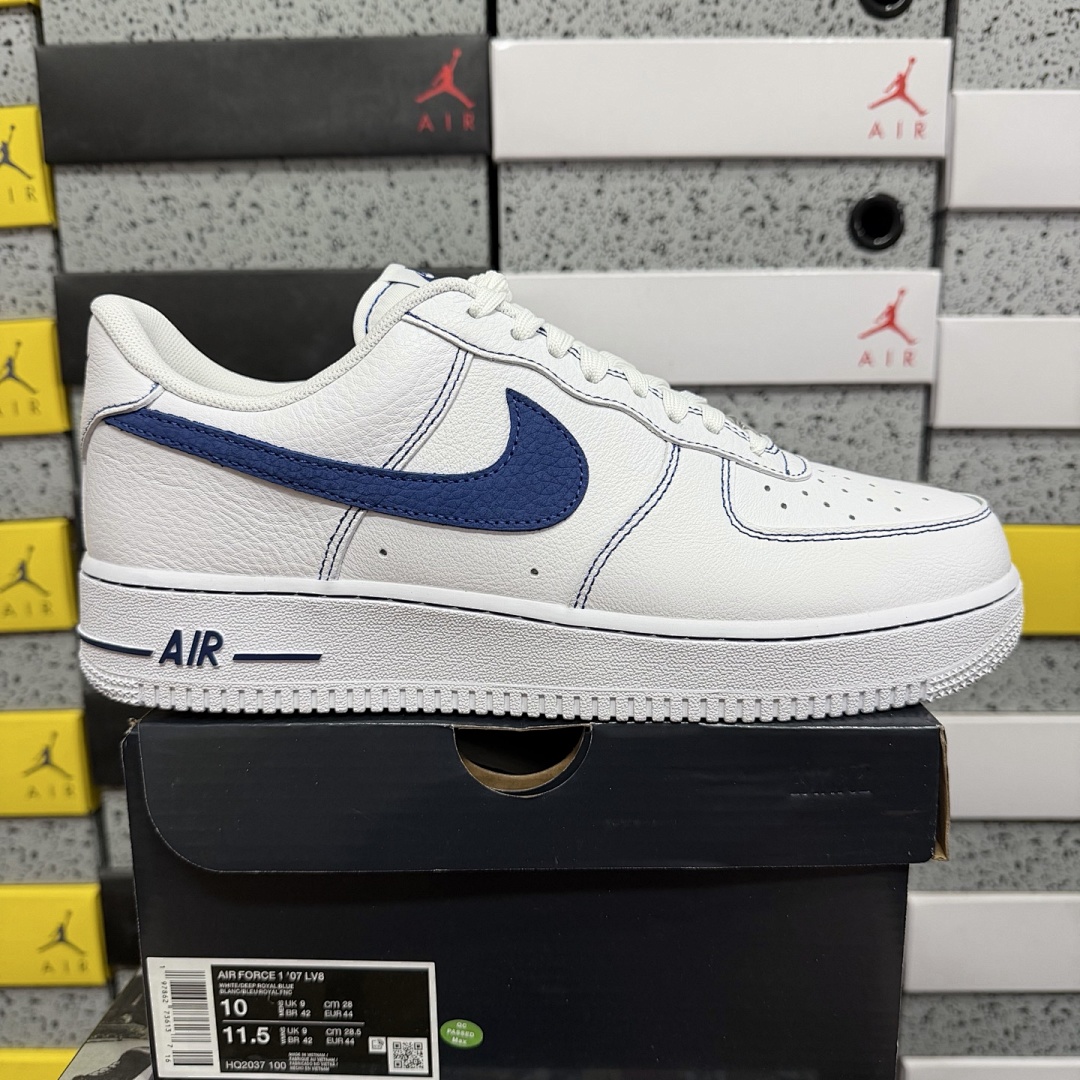 Nike Air Force 1 Low '07 LV8 (White Deep Royal Blue)