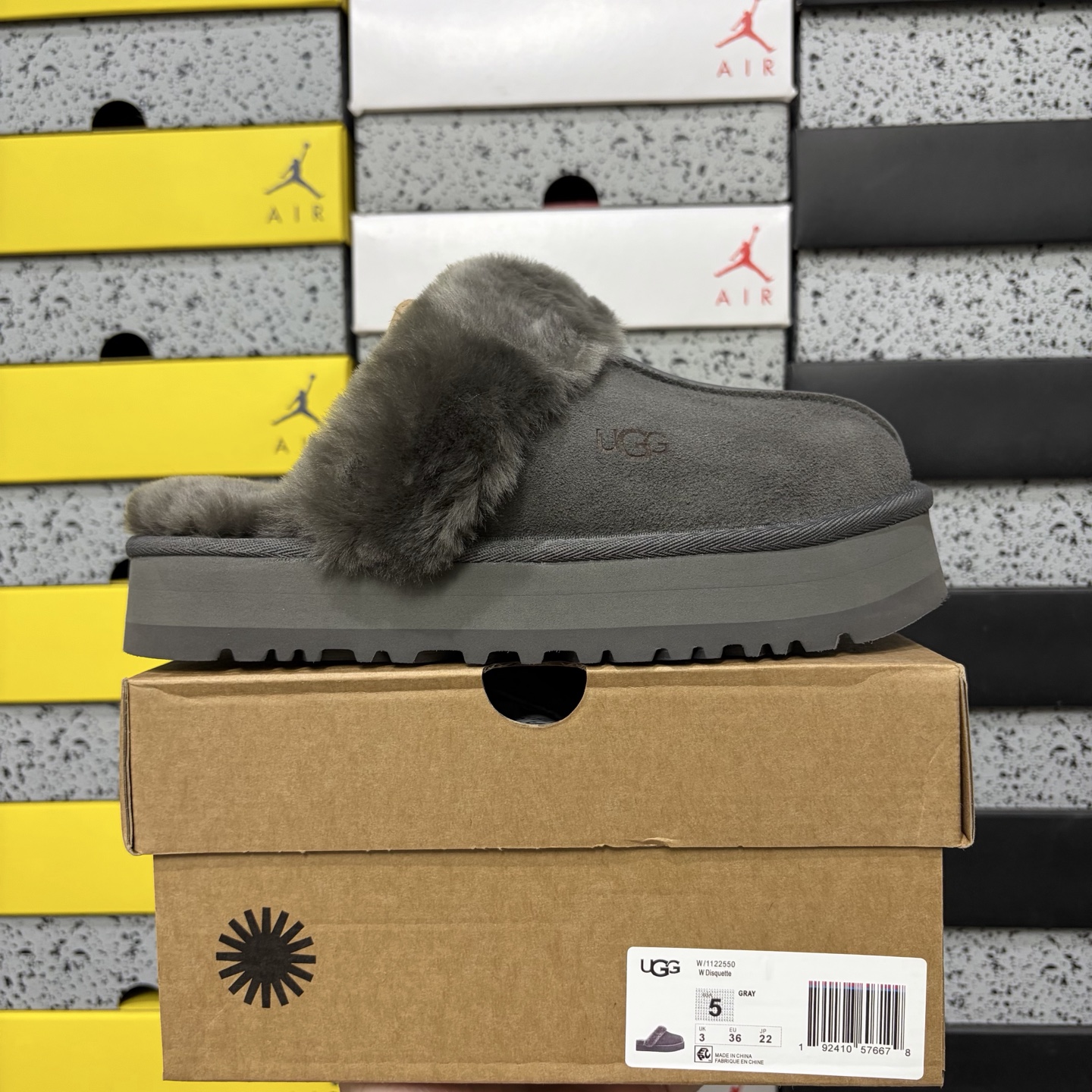 UGG Disquette Slipper Charcoal 3Cm Star (Grey) - Image 10