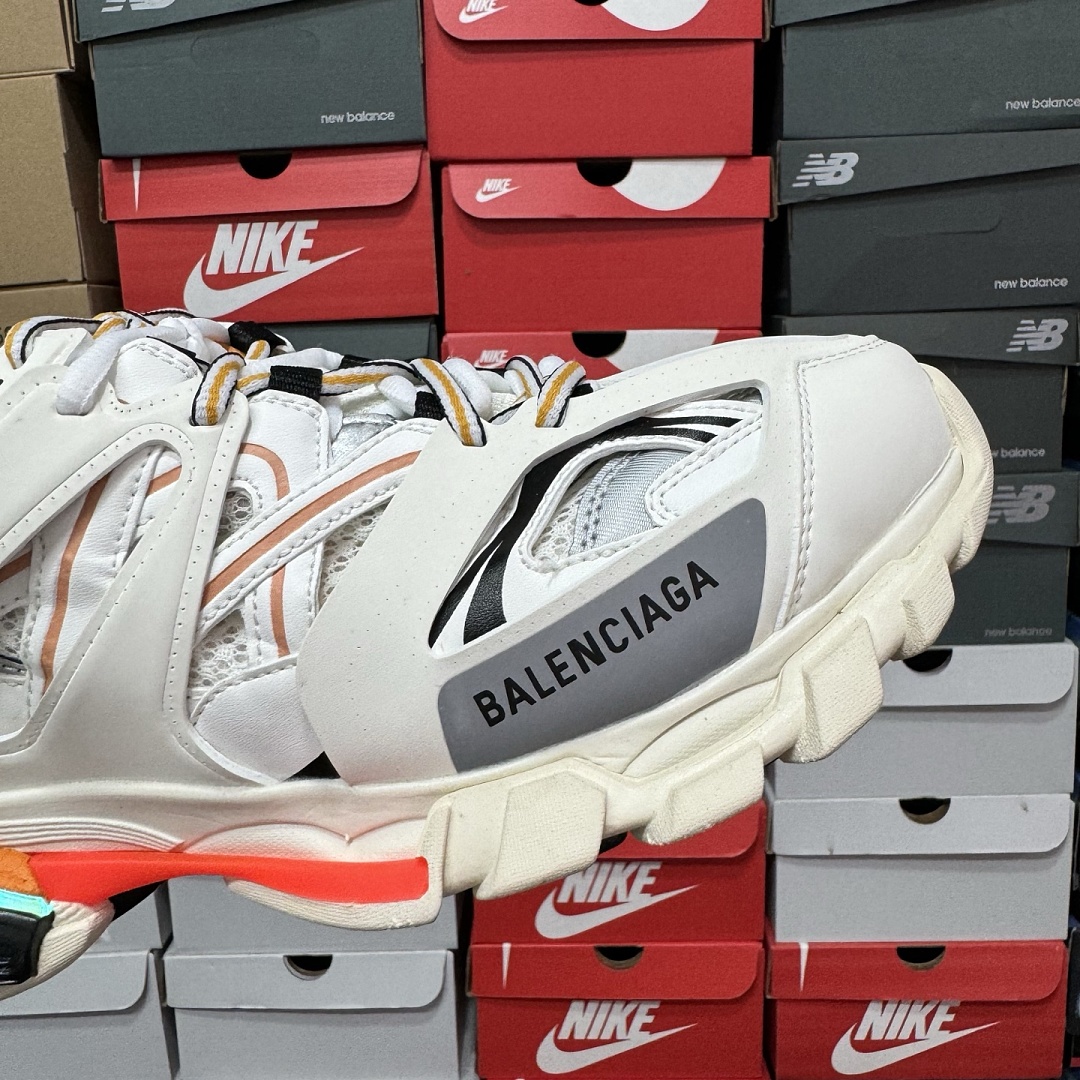 Balenciaga BLCG Track LED (White Orange) - Image 4