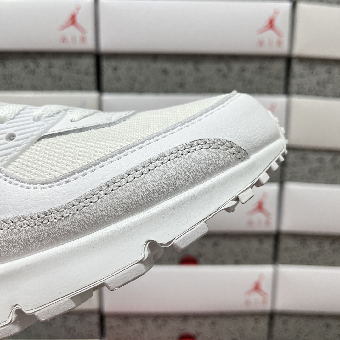 Nike Air Max 90 Recraft (Triple White) - Image 8