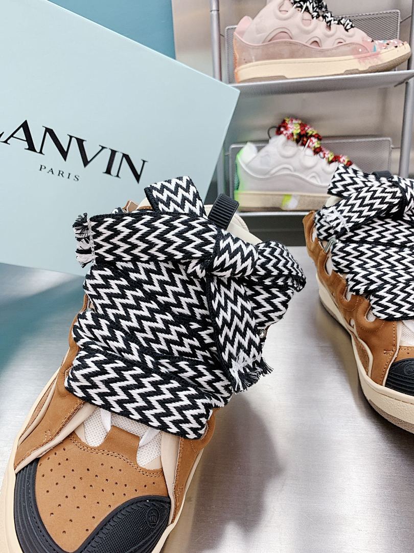 Lanvin FoShan Batch Lanvin Leather Curb Sneakers Three Generations - Image 29