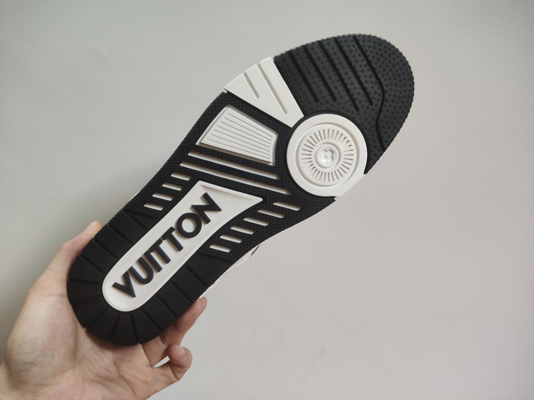 Louis Vuitton LV Trainer Velcro Strap Monogram Denim (Black White) - Image 9