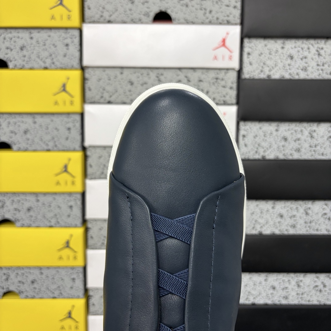 Zegna Deerskin Triple Stitch (Navy) - Image 2