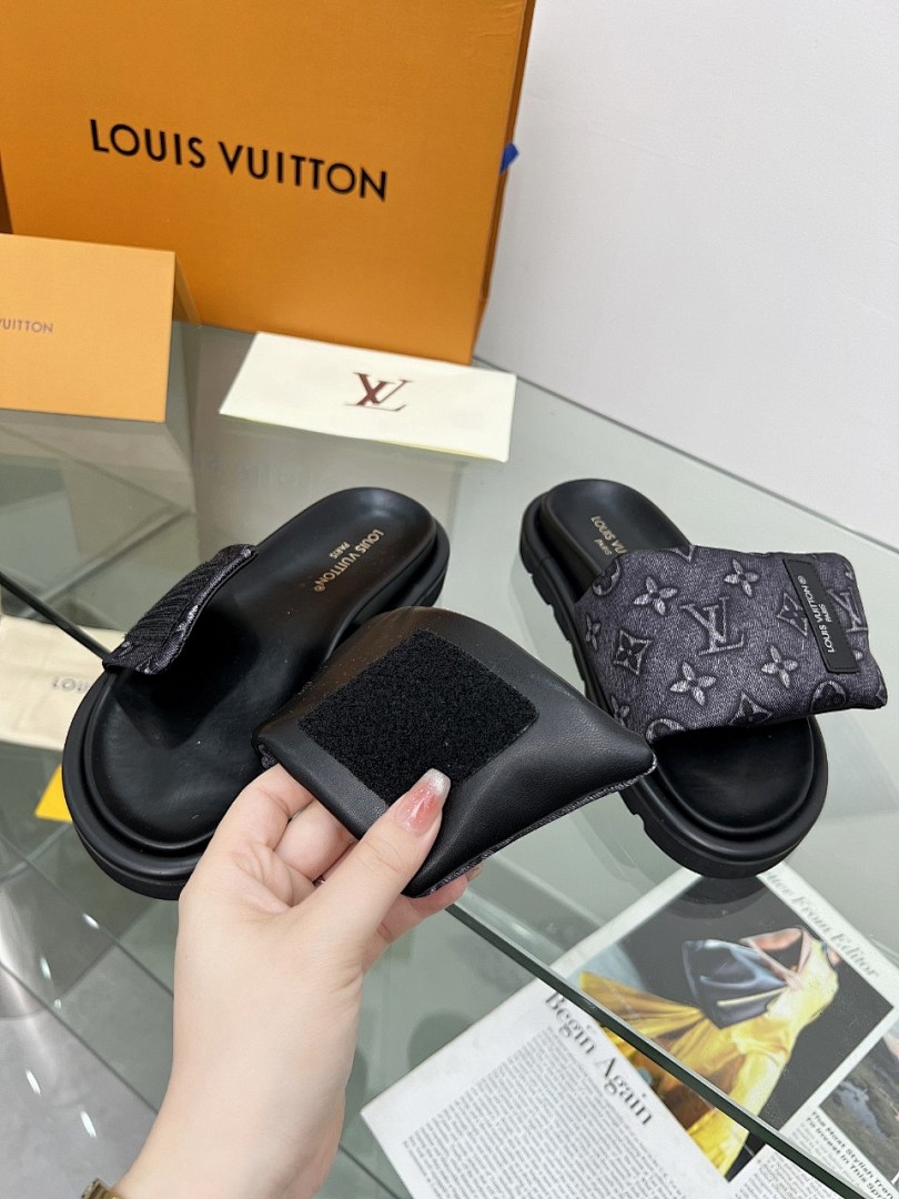 Louis Vuitton Velcro Slippers - Image 9