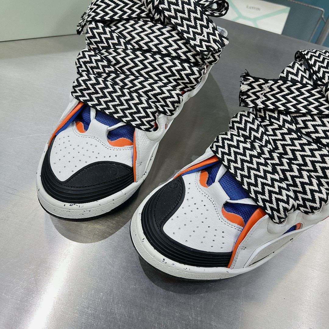 Lanvin FoShan Batch Lanvin Leather Curb Sneakers Three Generations - Image 5