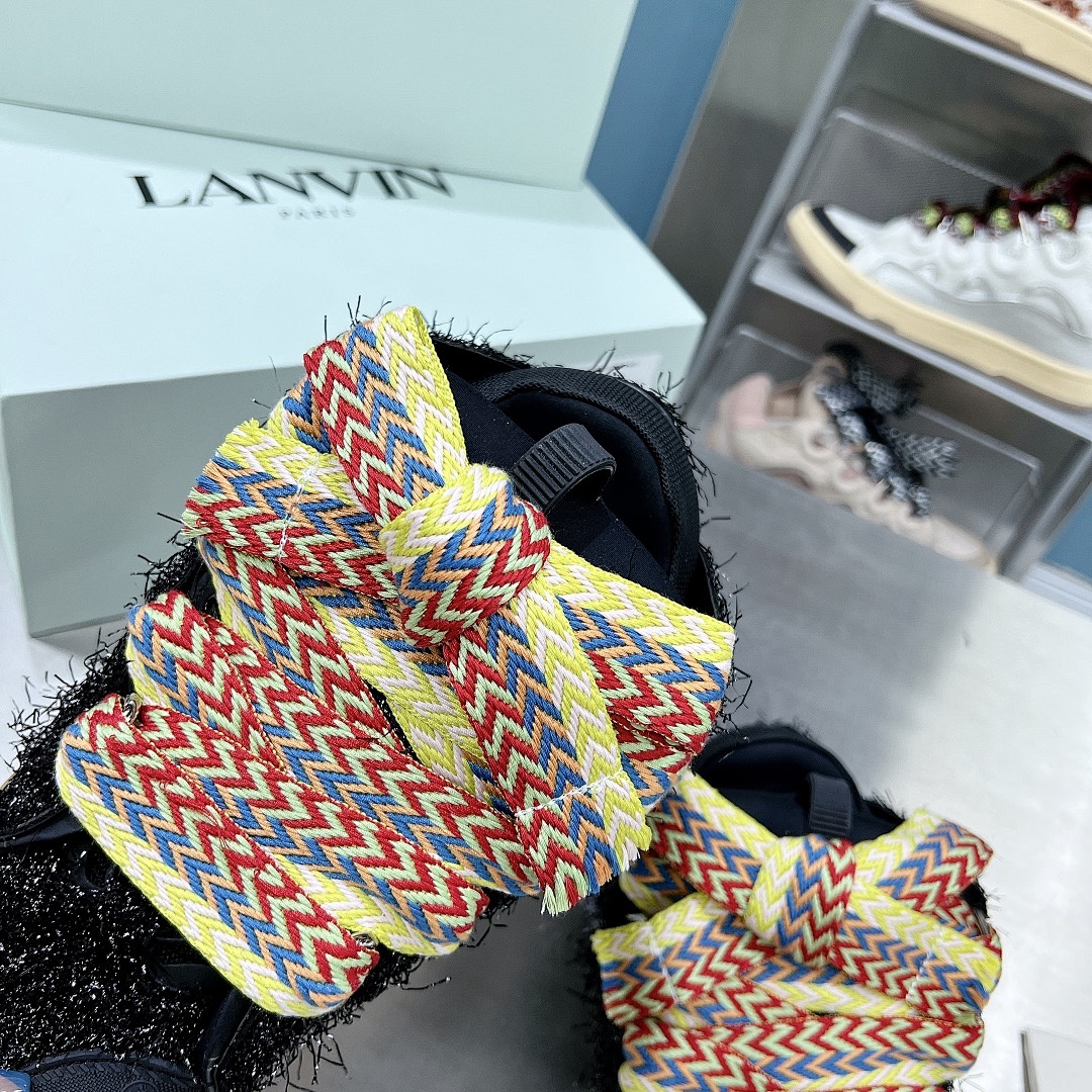 Lanvin FoShan Batch Lanvin Leather Curb Sneakers Three Generations - Image 55