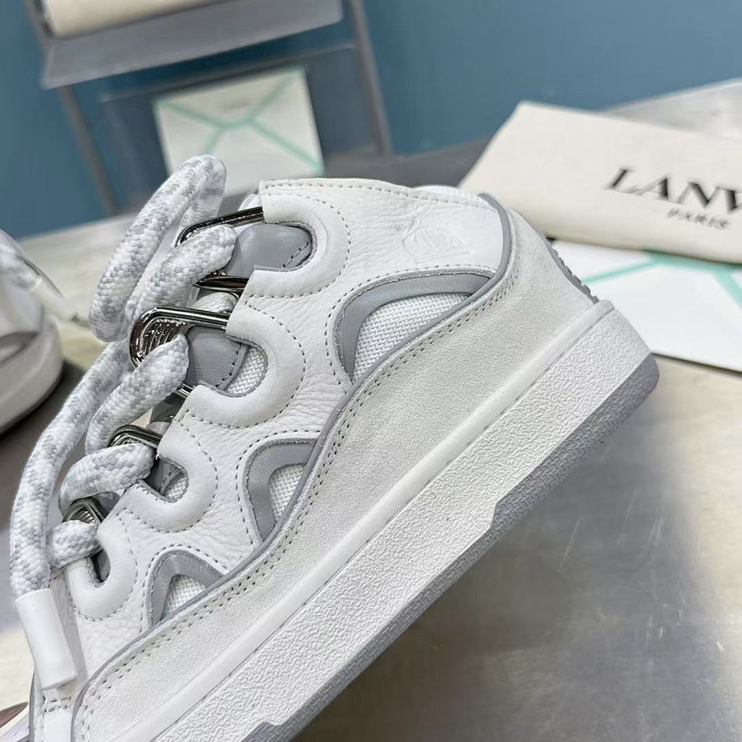 Lanvin FoShan Batch Lanvin Leather Curb Sneakers Three Generations - Image 2