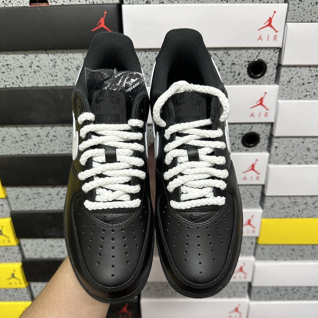 Nike Air Force 1 Low Supreme White Black Sup - Image 5