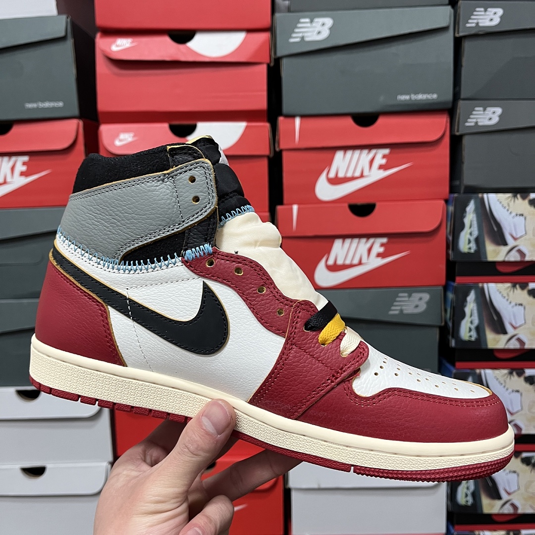 Nike Union LA Chicago Shadow UN Patchwork (Grey Red) - Image 9