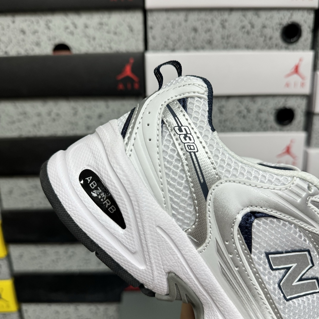 New Balance 530 (White Silver Navy) - Image 7