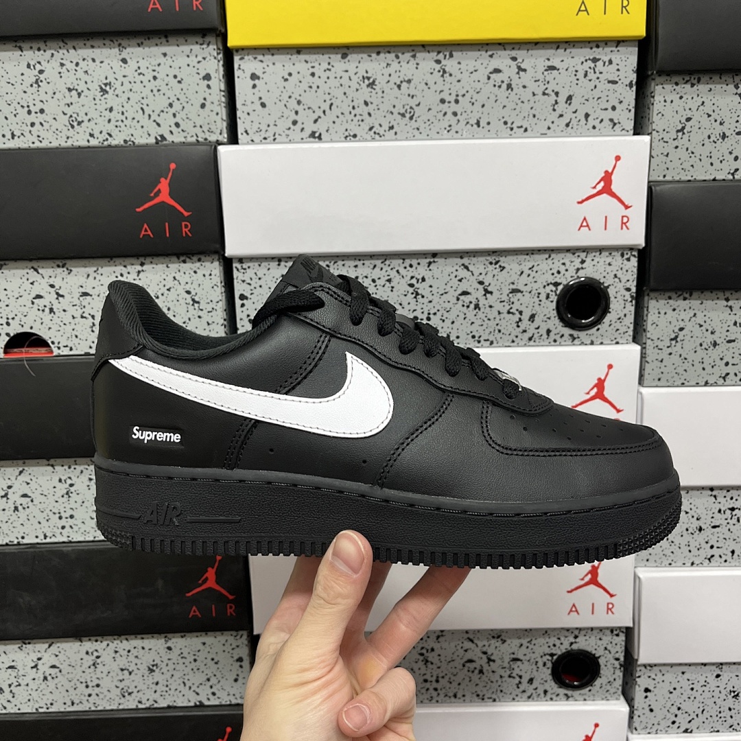 Nike Air Force 1 Low Supreme Black White Sup - Image 10