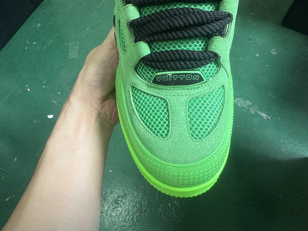 Louis Vuitton LV Skate Fluorescent Green Sports Shoes - Image 4