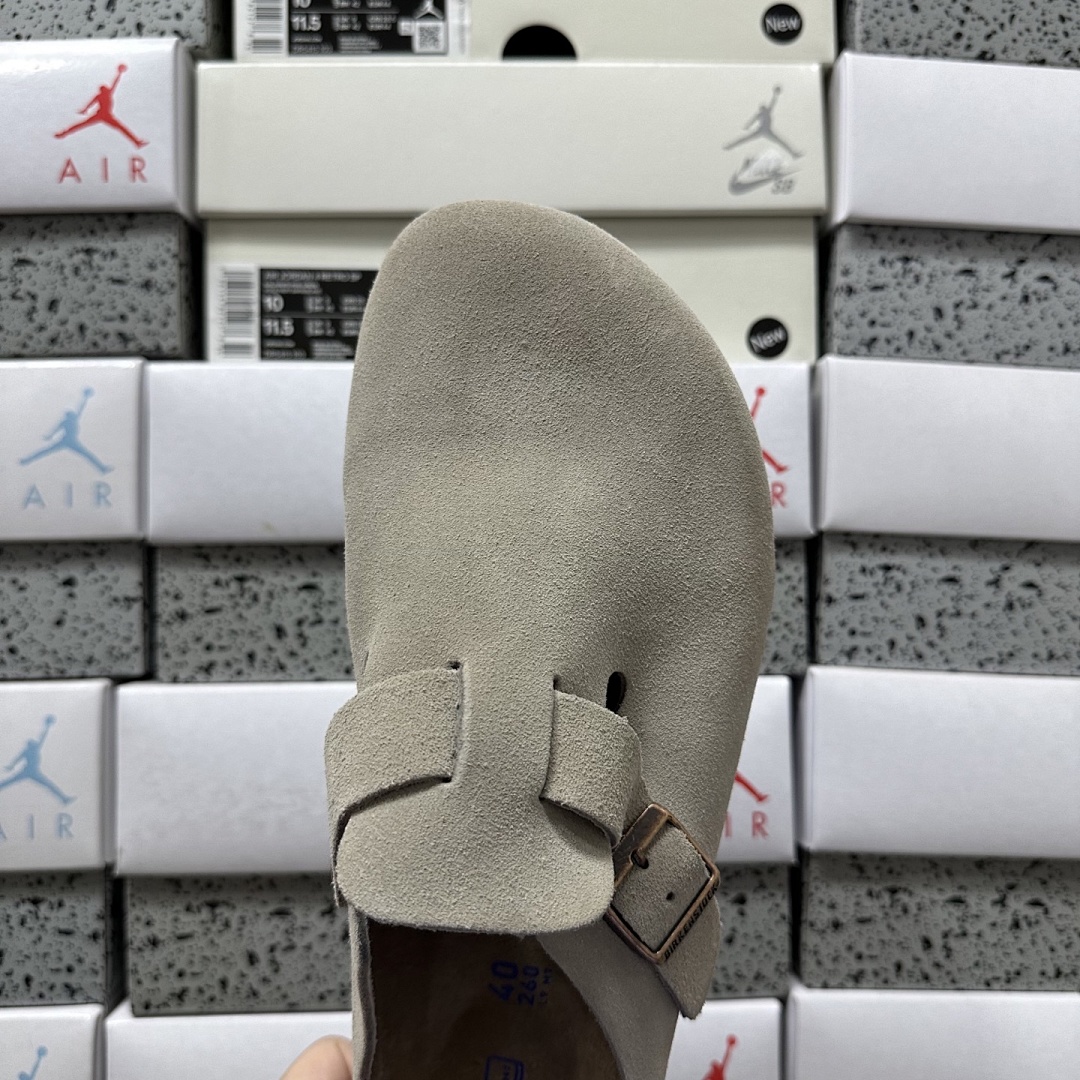 Birkenstock Birken Boston Soft Footbed Mountain Grey Suede (Thick Leather) - Image 9