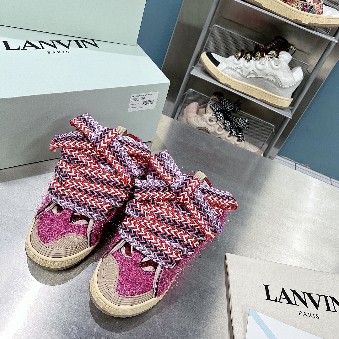 Lanvin FoShan Batch Lanvin Leather Curb Sneakers Three Generations - Image 44