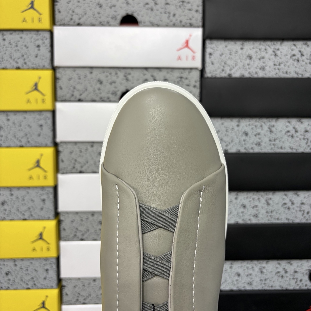 Zegna Deerskin Triple Stitch (White Grey) - Image 10