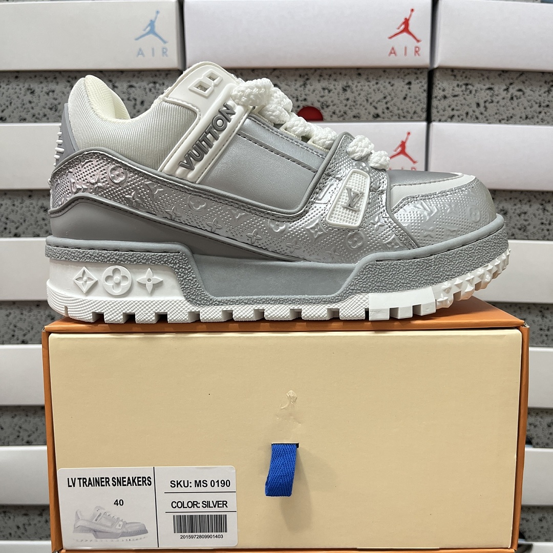 Louis Vuitton Trainer Maxi (Silver White)