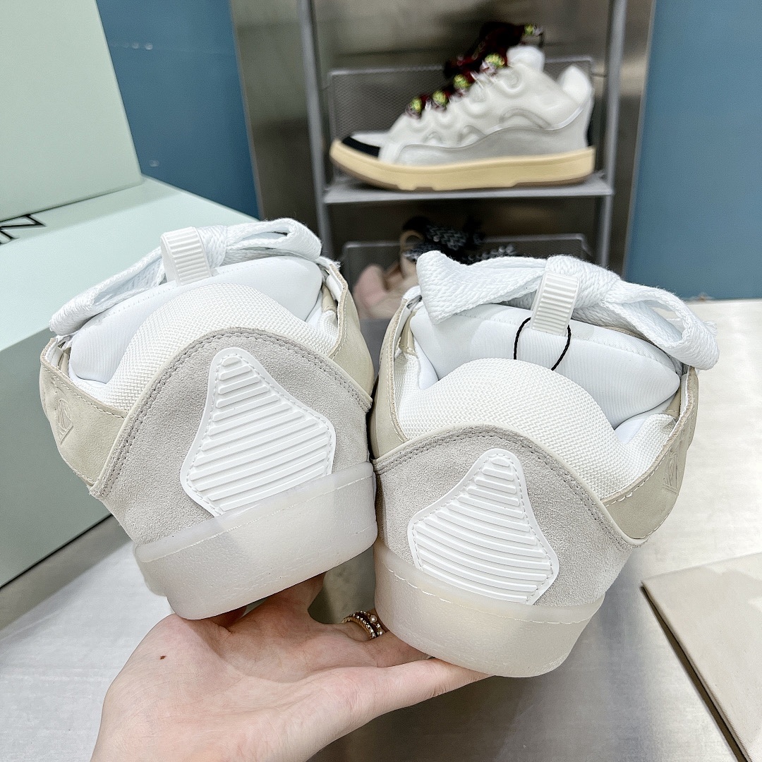 Lanvin FoShan Batch Lanvin Leather Curb Sneakers Three Generations - Image 118