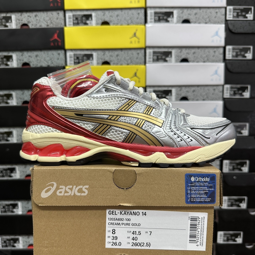 ASICS Gel-Kayano 14 Sneaker Politics Just Say No 1203A692-100 Collab (White Silver Red) - Image 10