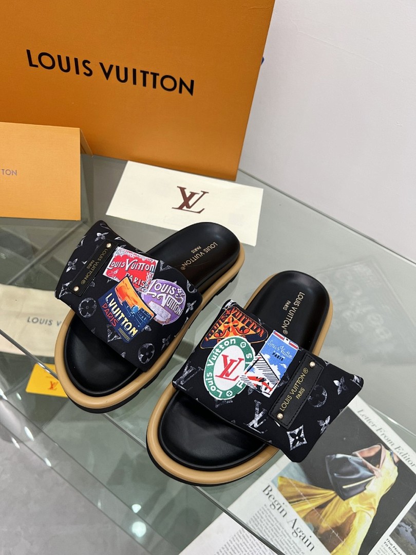 Louis Vuitton Velcro Slippers