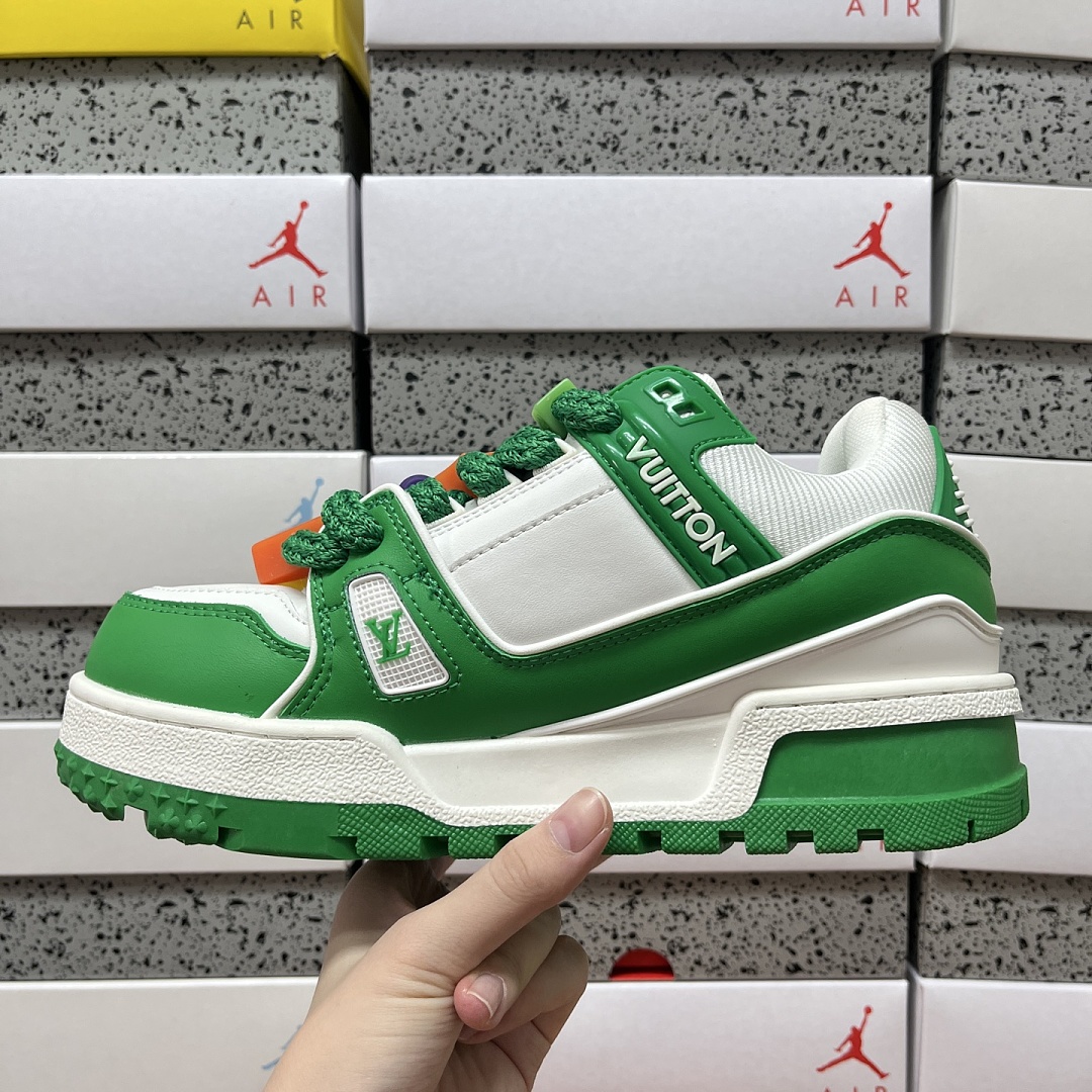 Louis Vuitton Trainer Maxi (White Green) - Image 9