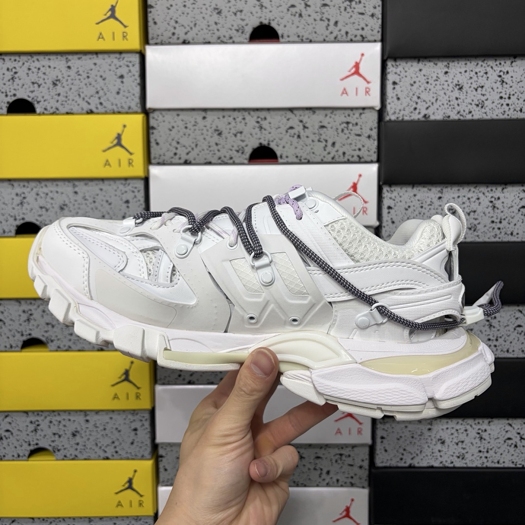 Balenciaga Track White Grey Purple Buckle Strap - Image 6