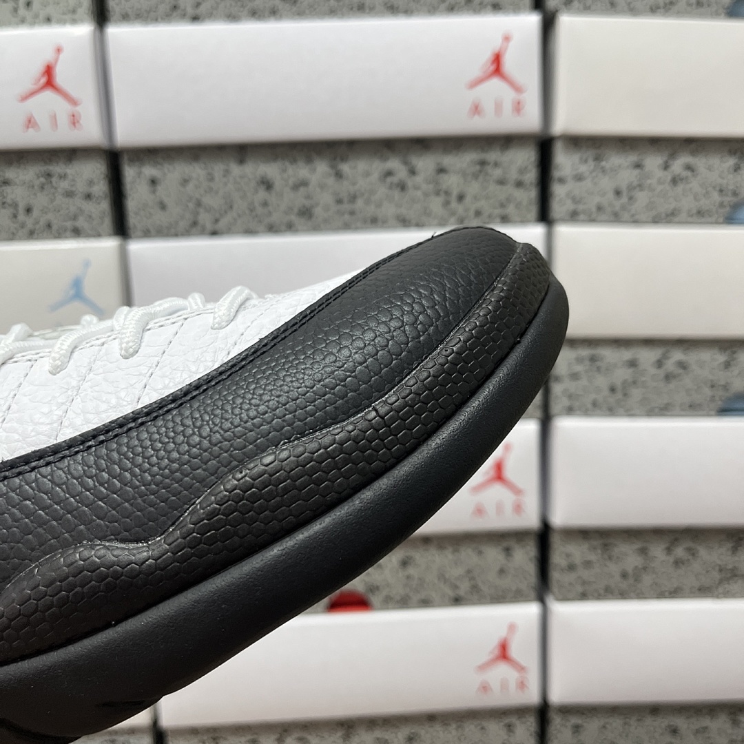 Nike Jordan 12 Retro Taxi CT8013-117 Black White Gold Buckle - Image 6