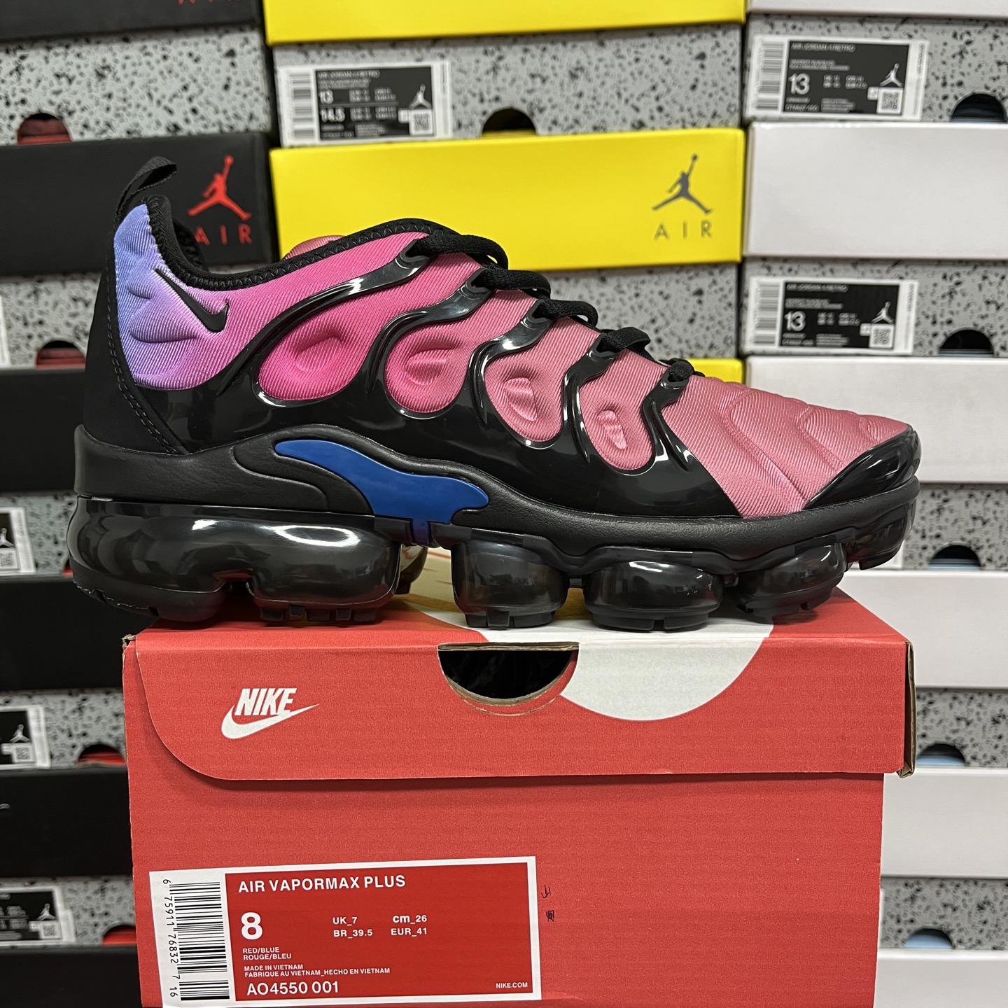 Nike Air VaporMax Plus Black Team Red Hyper Violet - Image 10
