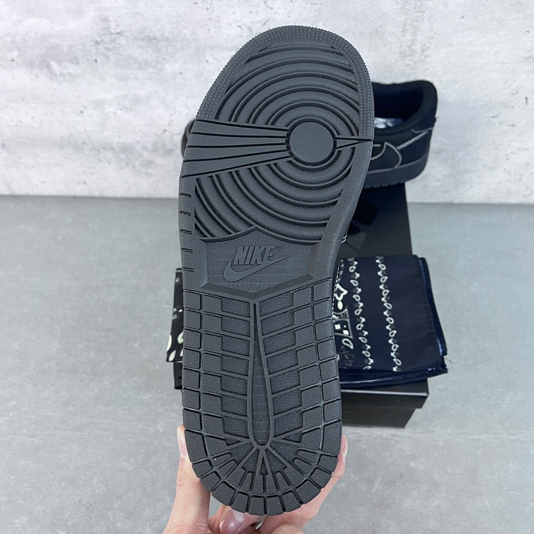 Chanel Travis Scott X Air Jordan 1 Low OG “Black Phantom - Image 6