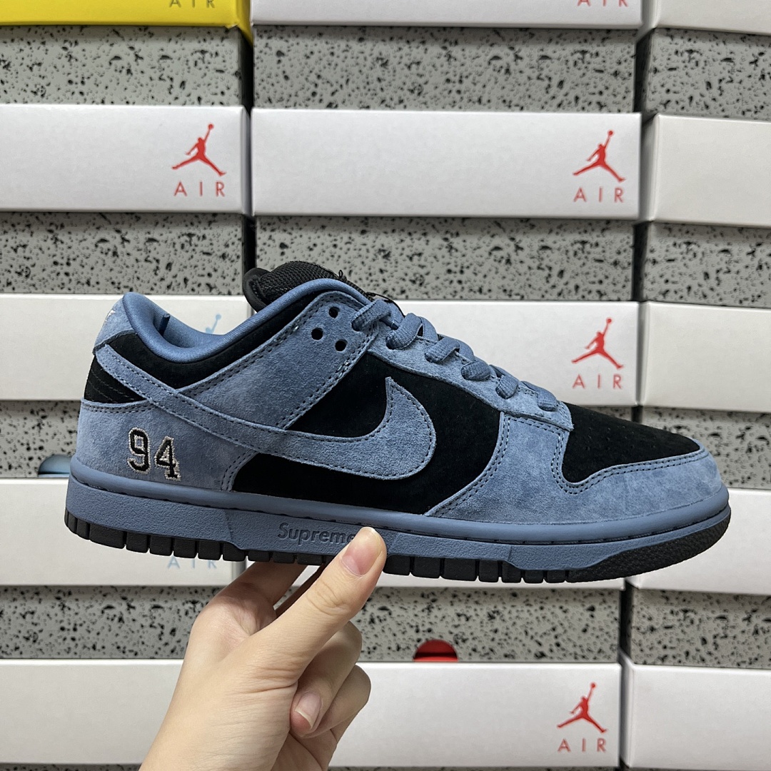 Nike SB Dunk Low Supreme 94 Ocean Fog Collab (Blue Black) - Image 6