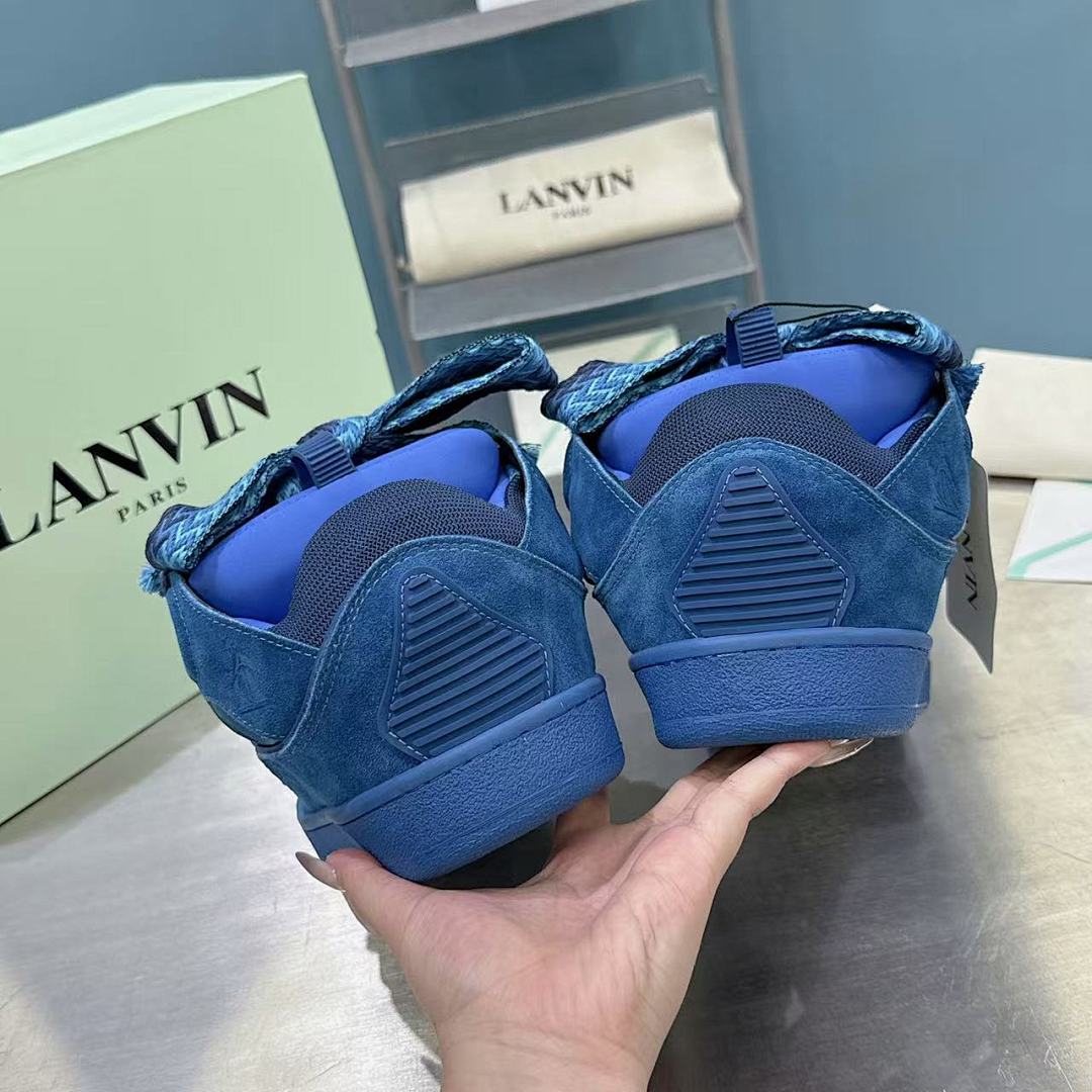 Lanvin FoShan Batch Lanvin Leather Curb Sneakers Three Generations - Image 4