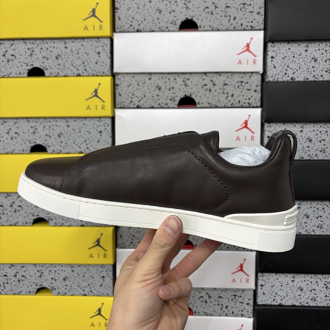 Zegna Deerskin Triple Stitch (Dark Brown) - Image 7