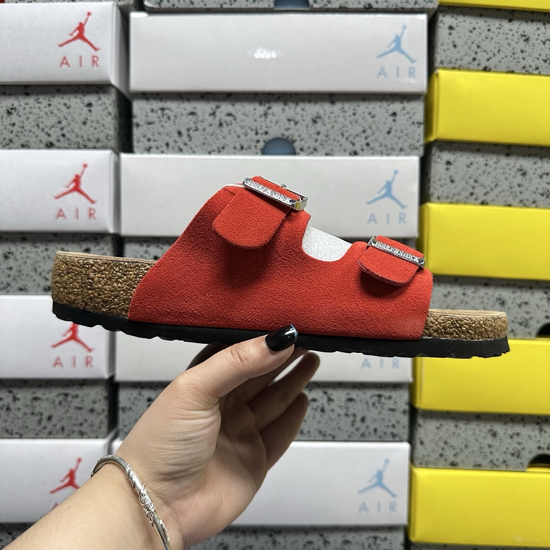 Birkenstock Birken Arizona Birkibuc Red Suede - Image 3