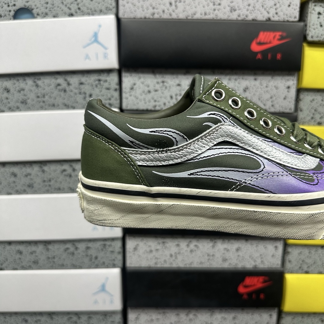 Vans LX Old Skool Archive Flame Green V - Image 5