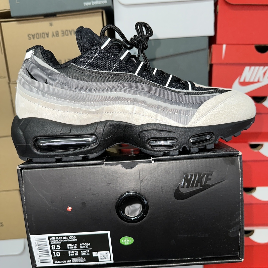 Nike Air Max 95 Comme Des Garcons Black Grey CU8406-101 CDG - Image 17
