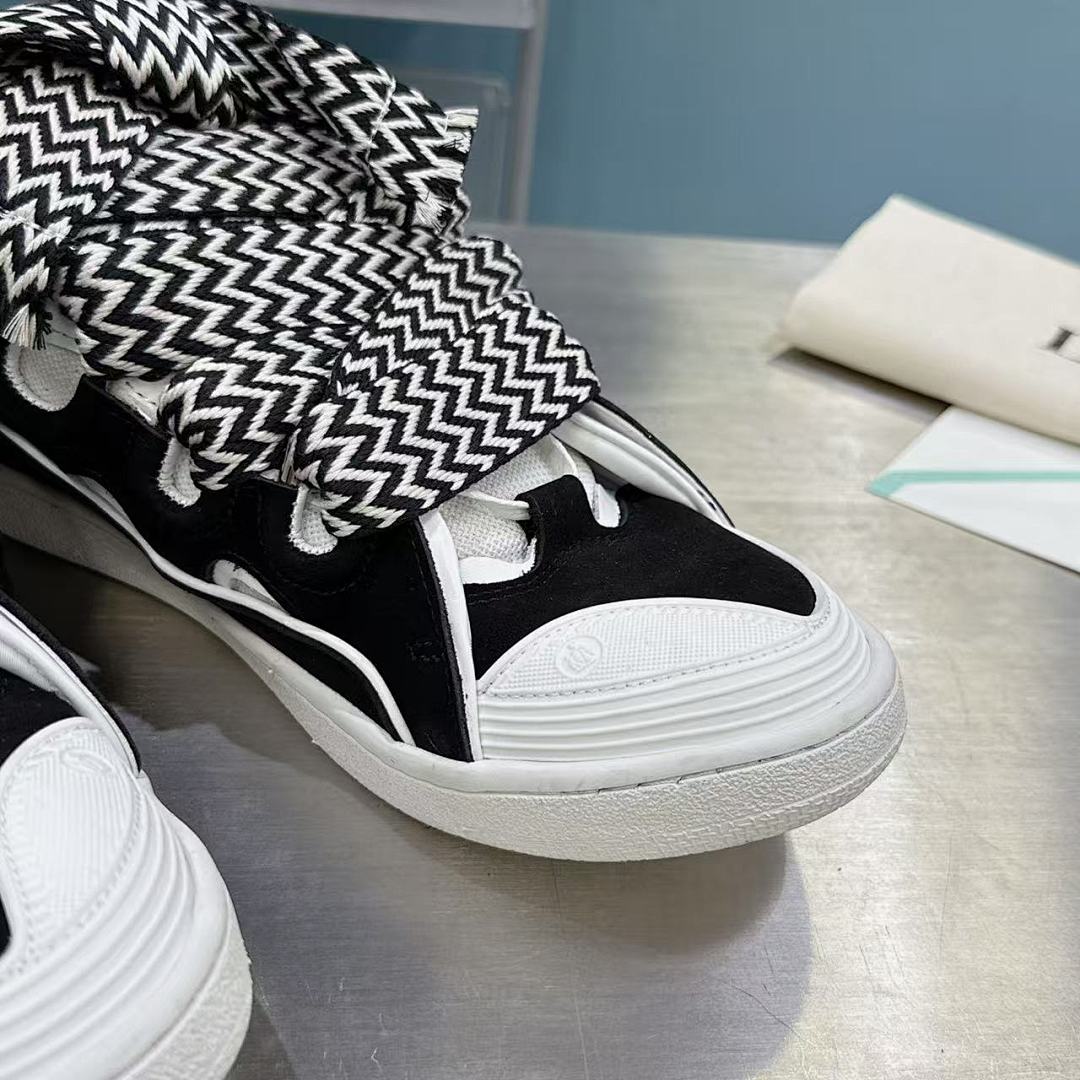 Lanvin FoShan Batch Lanvin Leather Curb Sneakers Three Generations - Image 6