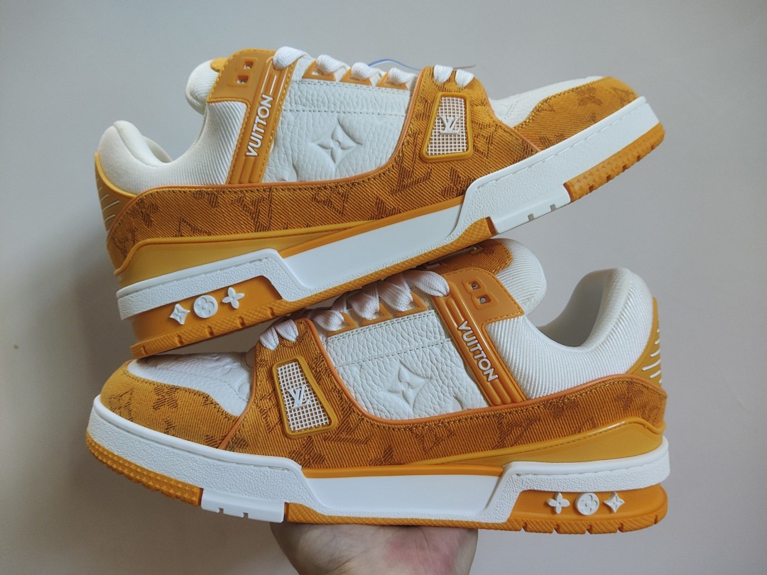 Louis Vuitton LV Trainer Yellow Monogram Denim (White)