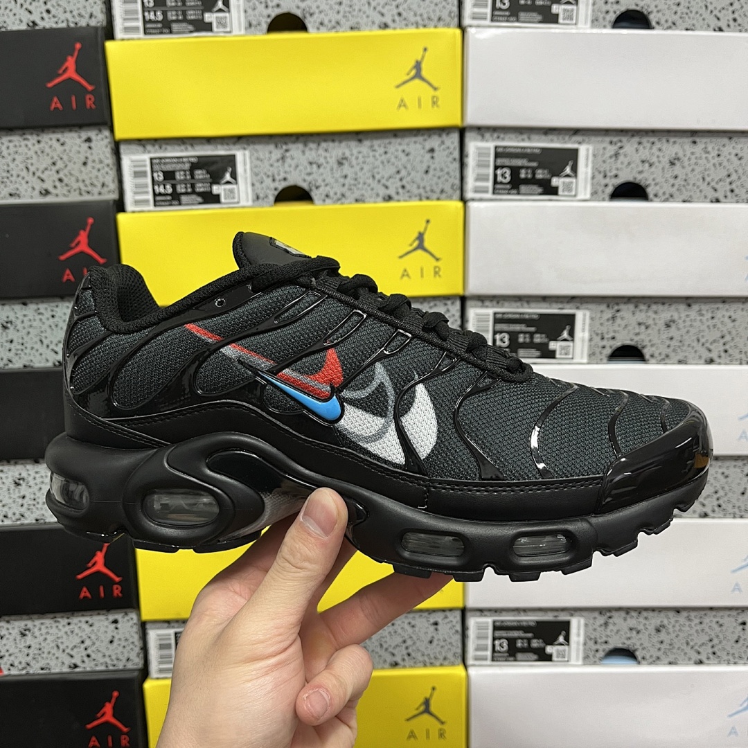 Nike Air Max Plus Multi Swoosh Black Crimson - Image 8