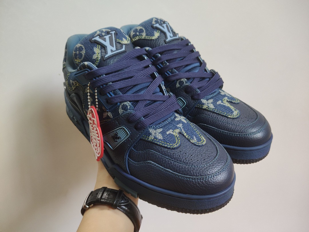 Louis Vuitton LV Trainer X Nigo Blue Demin - Image 7
