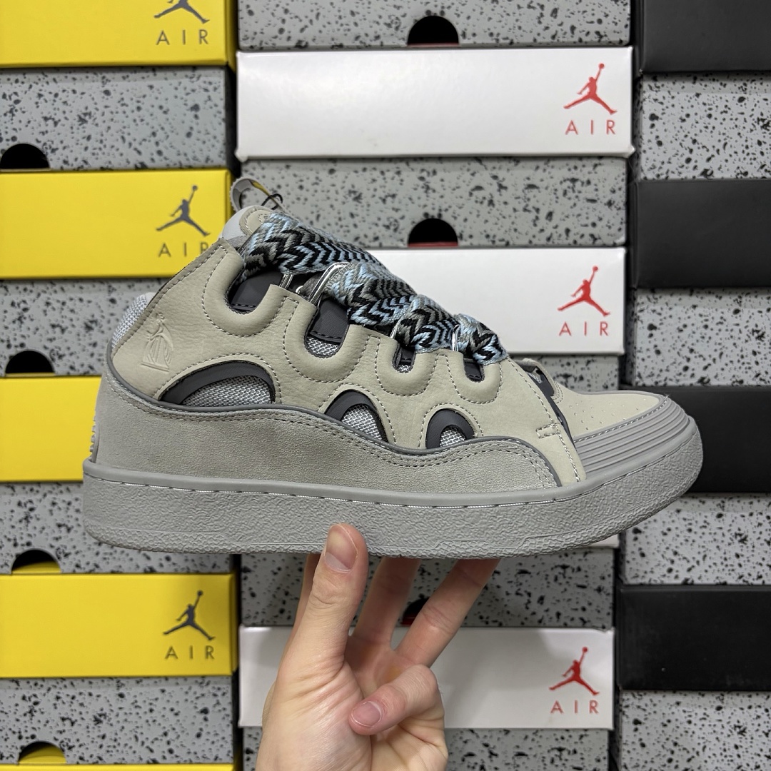 Lanvin Leather Curb Light Grey Black Strap DRAG‑A23 - Image 7