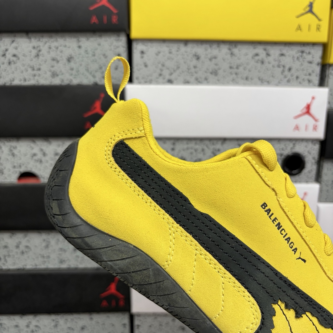 Balenciaga Speedcat Suede (Distressed Yellow Black) - Image 9