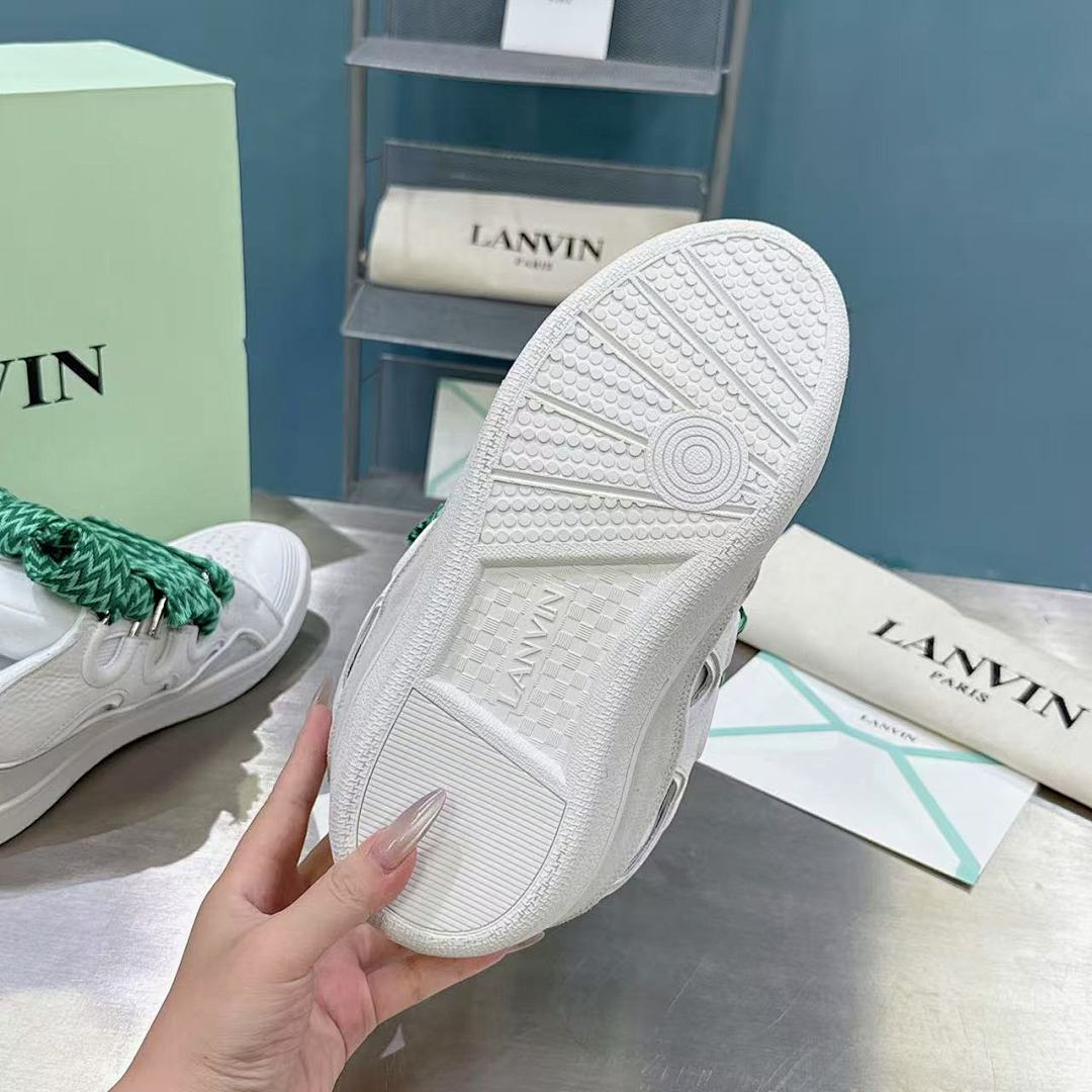 Lanvin FoShan Batch Lanvin Leather Curb Sneakers Three Generations - Image 2