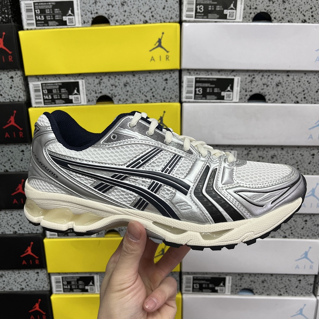 ASICS Gel-Kayano 14 JJJJound White Navy 1203A961-100 (Silver) - Image 6