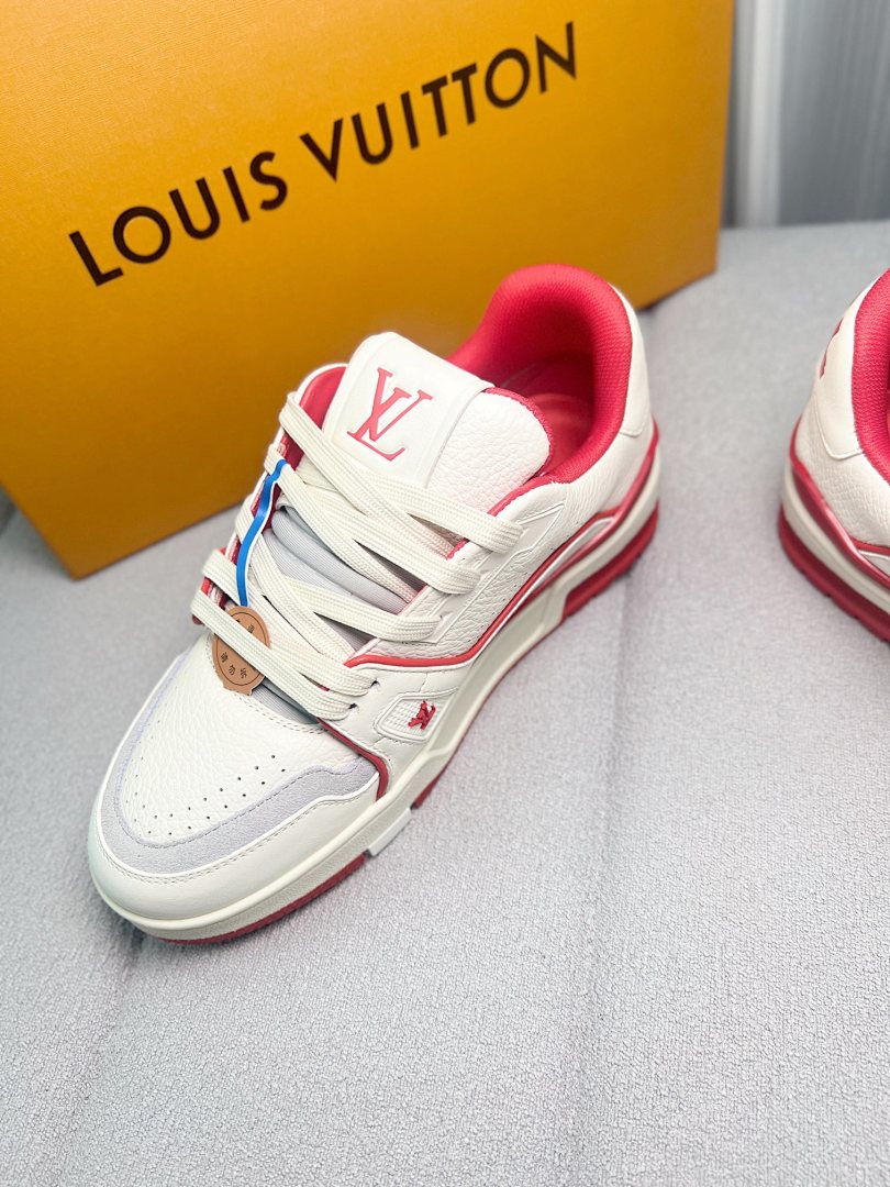 Louis Vuitton LV Trainer #54 Signature (White Red) - Image 4